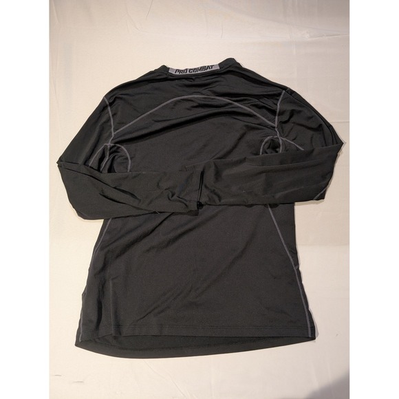 Nike Pro Combat Men's XL Long Sleeve Compression Shirt Black Gym Fitted Workout - Picture 5 of 7